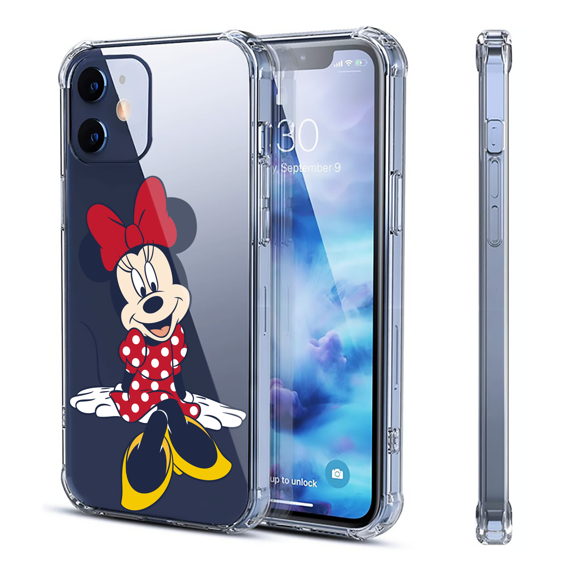 （画像用） ミッキーマウス Mickey Mouse 【iPhone 12シリーズ対応】透明スマホケース（クリアソフトケース）